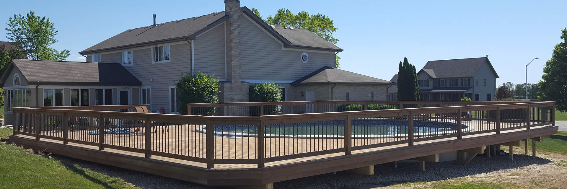 House with pool deck.