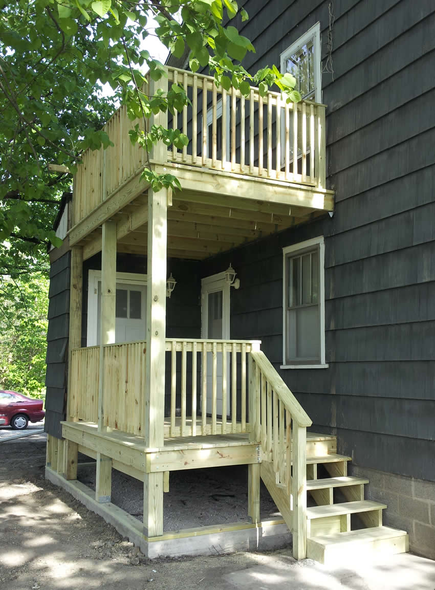 First and second floor porch.